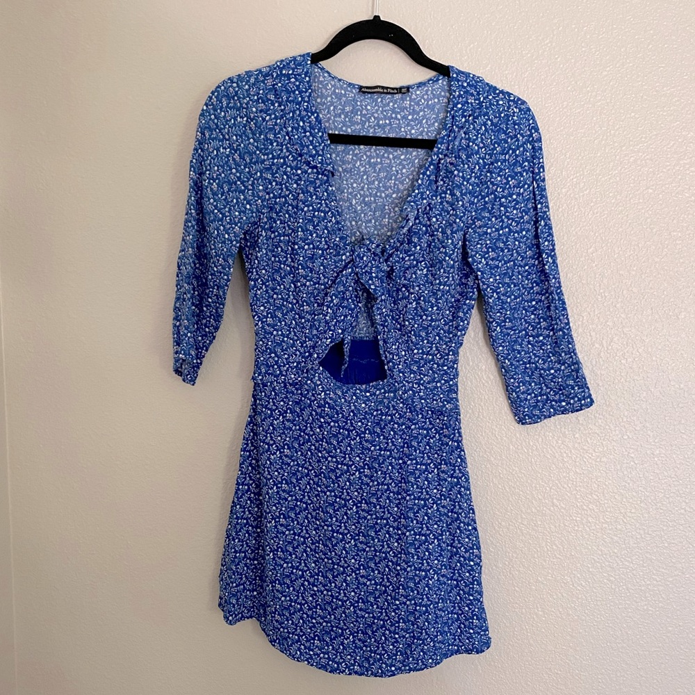 Abercrombie & Fitch floral cutout mini dress - S